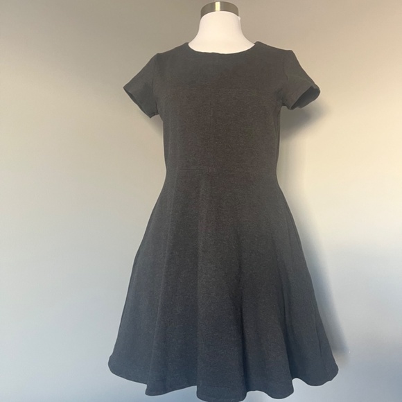 KATE SPADE SATURDAY The Good Times Short Sleeve Dark Gray Casual Cotton Dress - Picture 2 of 12